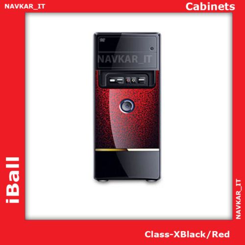 IBall Class X Standard ATX Cabinet With SMPS Black Red